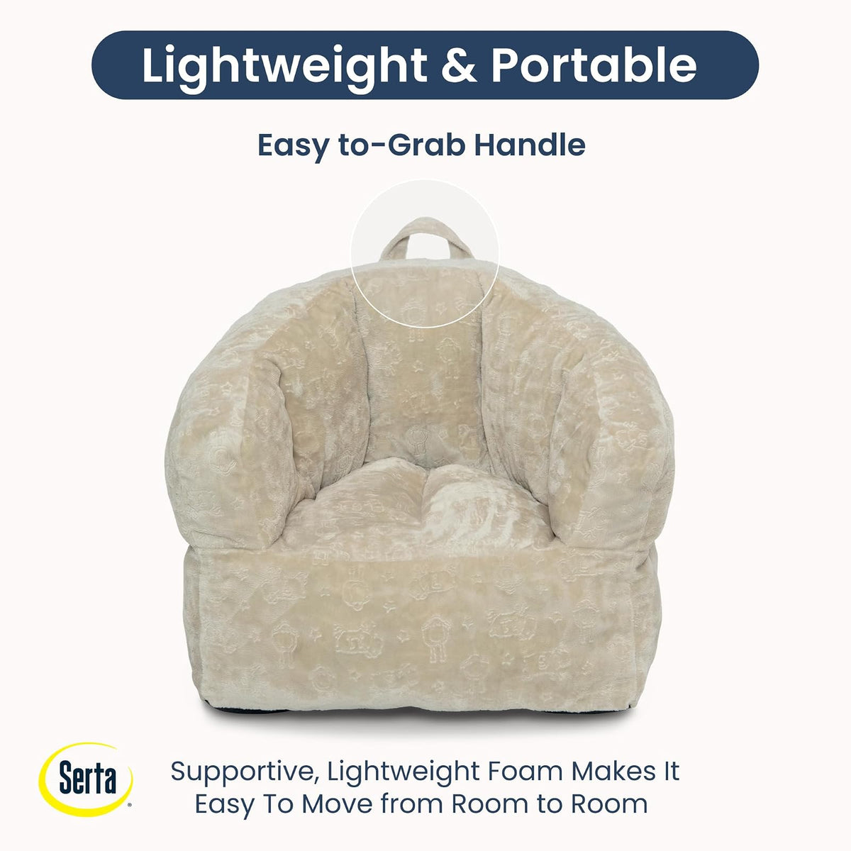 Delta Children - Serta - Silla de Felpa para niños, Silla de Espuma Suave, Alternativa para niños y niñas, Asiento Acogedor para Leer, Ver Dibujos Animados, Sala de Juegos, habitación de guardería