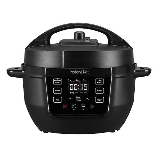 Instant Pot RIO Mini olla 7 en 1 de 4 cuartos de galón, olla de presión, cocción lenta, saltear, vapor, máquina de arroz, yogur y calentador, negro, 4 cuartos de galón