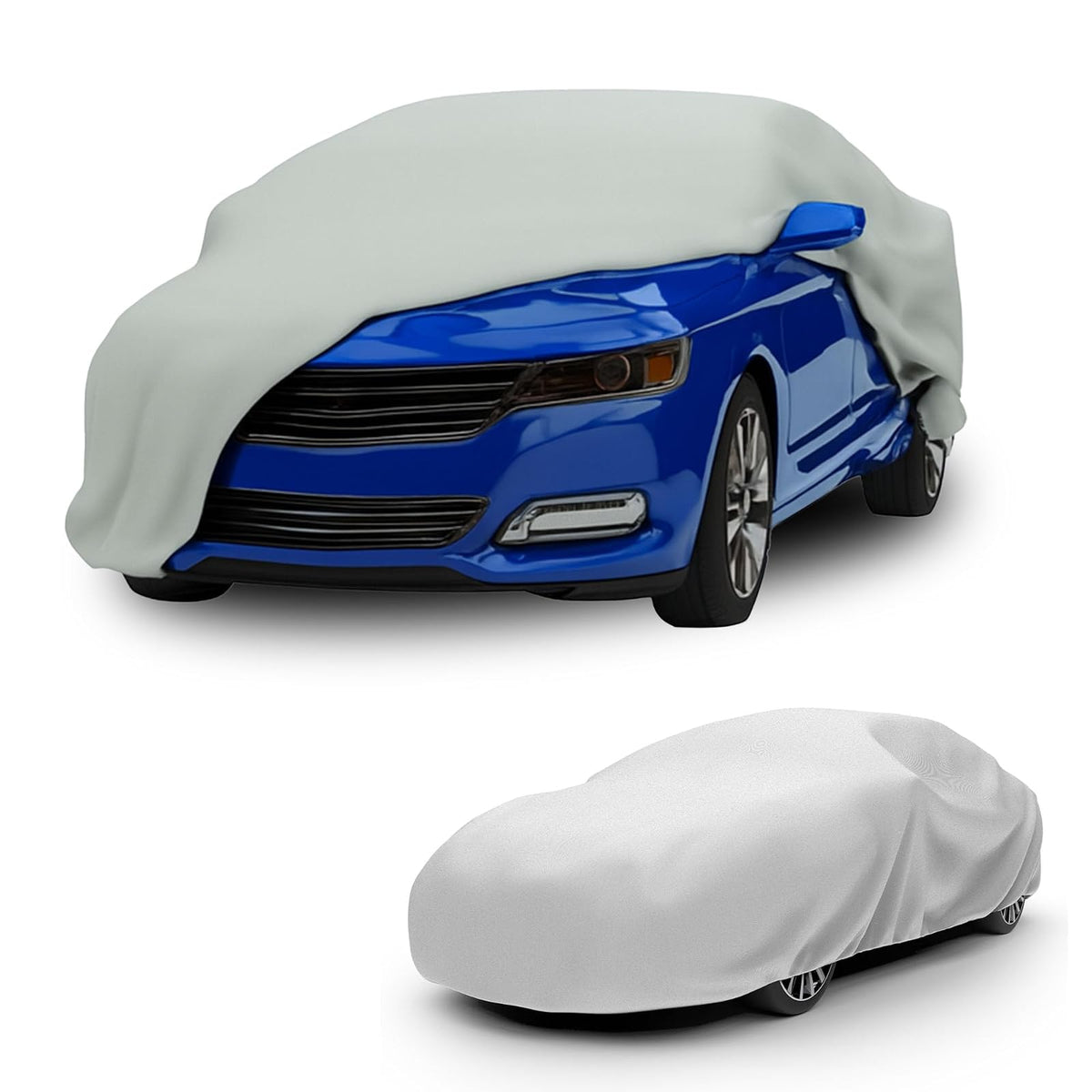 Budge Lite Funda de Automóvil, Se Adapta a sedanes de hasta 398.78 cm, B-1 - (Polipropileno, Gris), Gris, Size 5: Fits Cars up to 22' Long