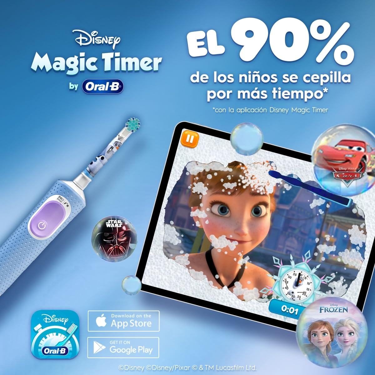 Oral-B Disney Frozen Cepillo de Dientes Eléctrico para Niños (+3)