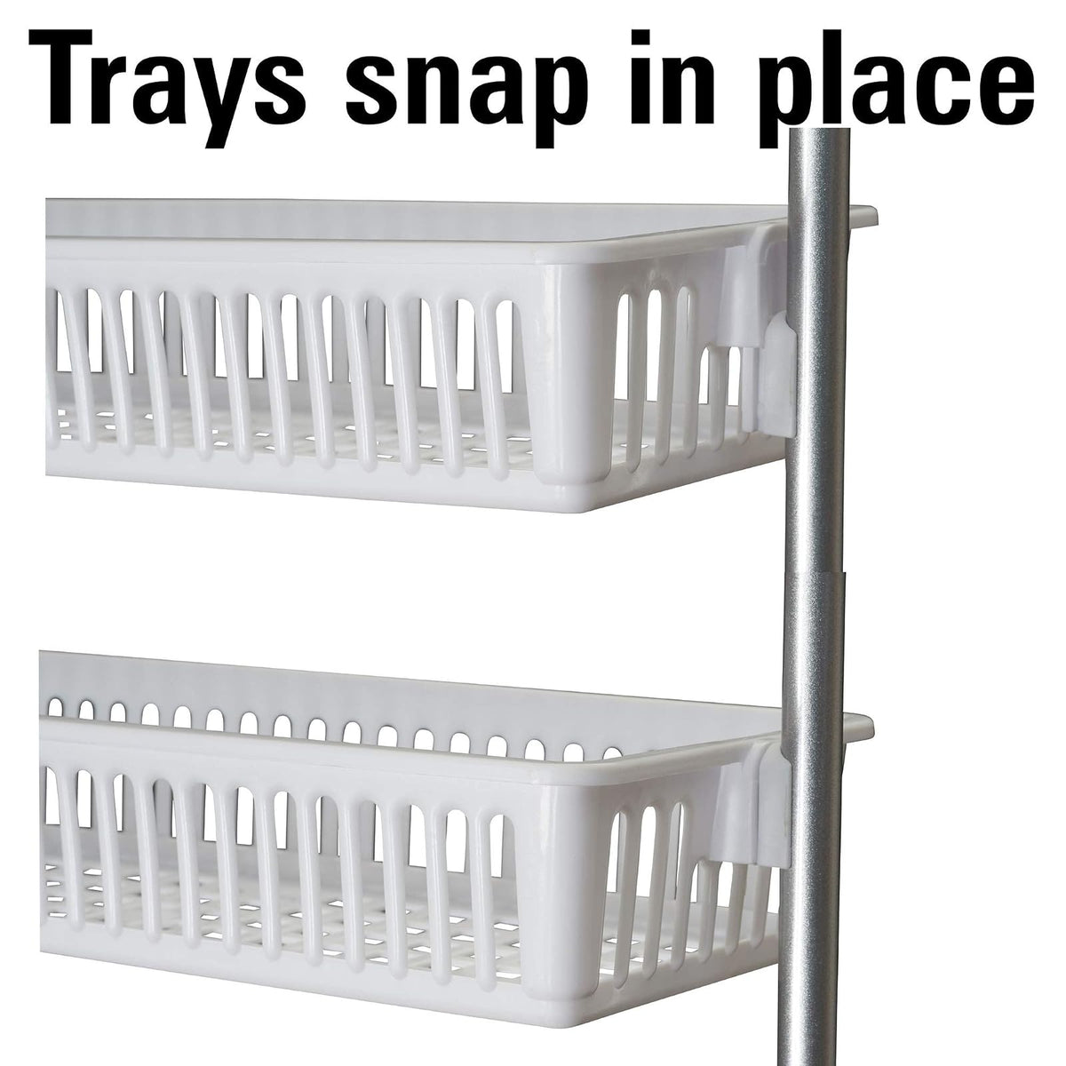 Household Essentials - Cesta organizadora de 6 Niveles en Blanco