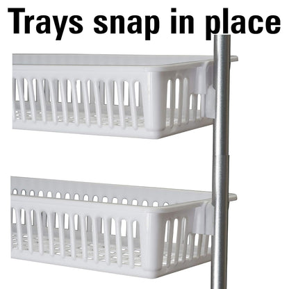 Household Essentials - Cesta organizadora de 6 Niveles en Blanco