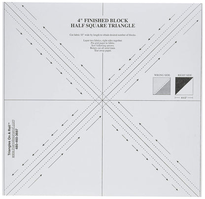 Triángulos en un Rollo de la Mitad Square, 10,2 cm
