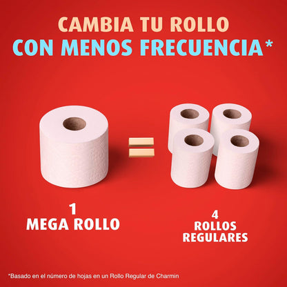 Charmin - Ultra Strong Papel Higiénico, 24 Mega Rollos, Extra Fuerte y Duradero, No Atascable, Apto para Fosas Sépticas
