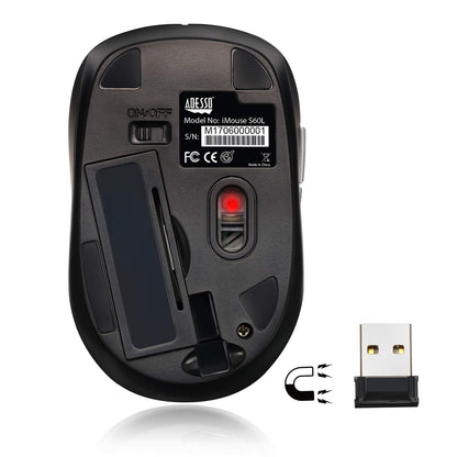 Adesso Ergonomic iMouse S60 - Wireless Optical Mouse