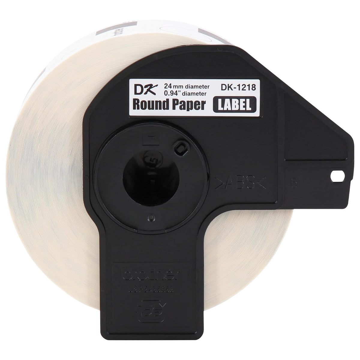 Brother Etiquetas Redondas DK-1218 de 24 mm | Papel Adhesivo para Impresoras de Etiquetas Brother QL-800, QL-810W y QL-1110NWB, Etiquetas Blancas Para Oficina y Negocio