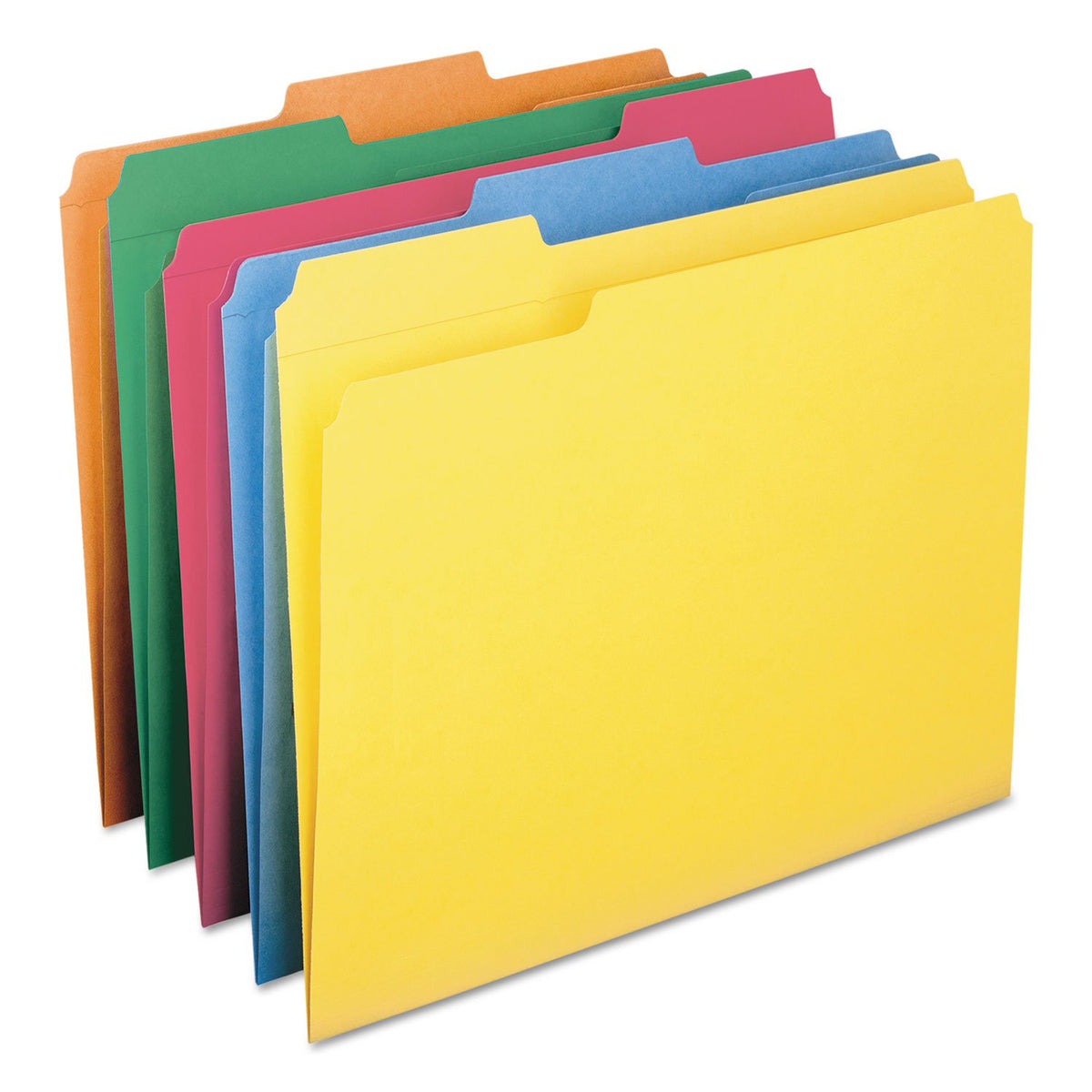 Smead File Folder, Reinforced 1/3-Cut Tab, Letter Size, Assorted Colors, 100 per Box (11993)