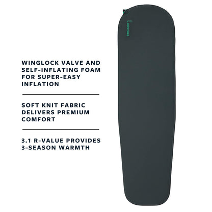 Therm-a-Rest Trail Scout - Almohadilla de Dormir autoinflable para Acampar y mochilero, Regular, 72 x 20 Pulgadas