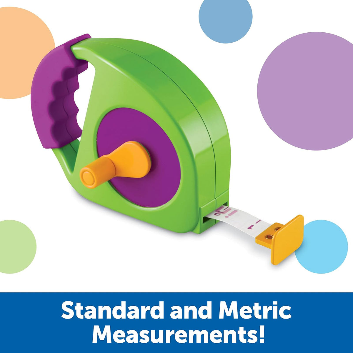Learning Resources LER9153 Cinta Métrica Simple, Up To 4 Ft, Multicolor