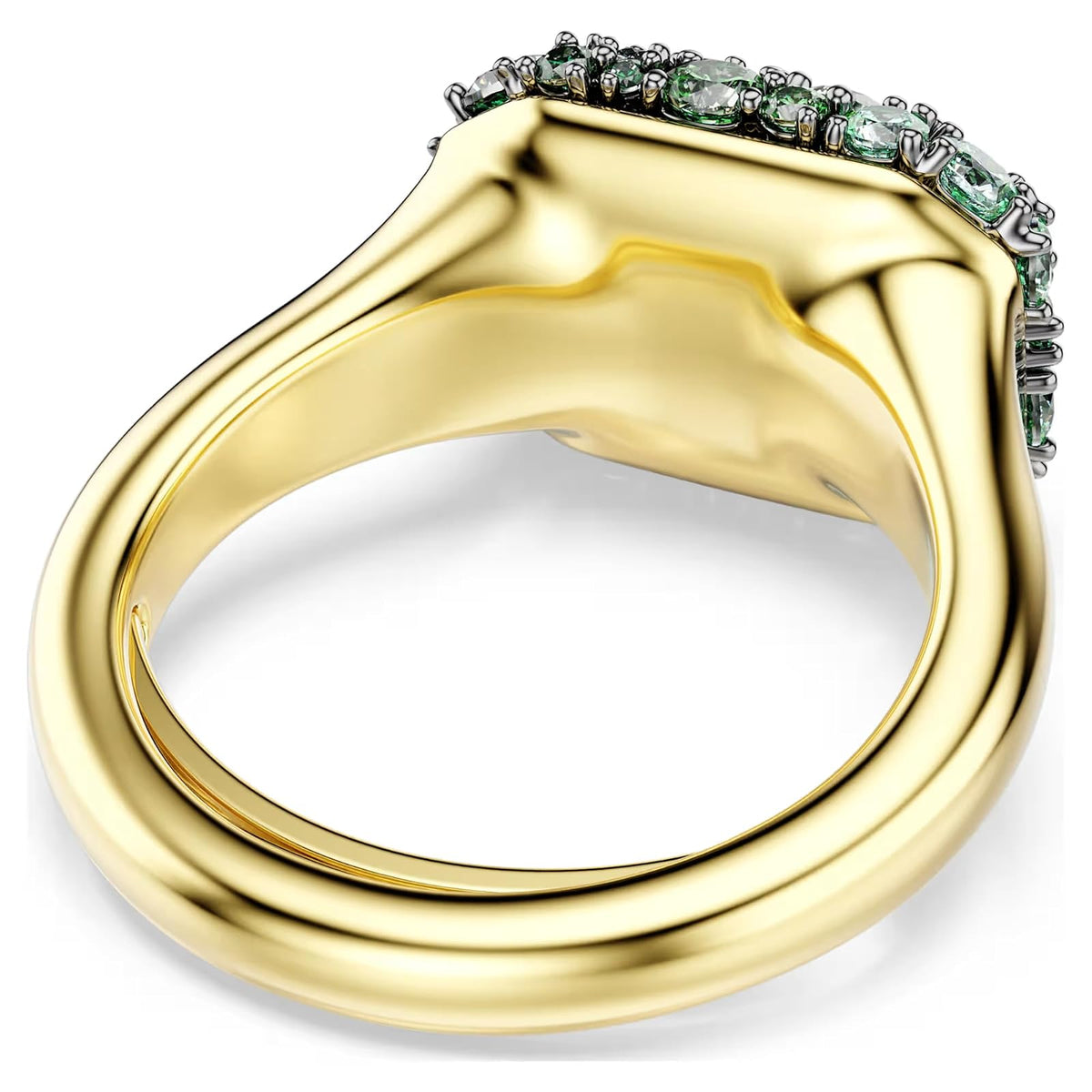 Anillo de cóctel Sublima, Talla octogonal, Verde, Acabado en oro de 18 quilates