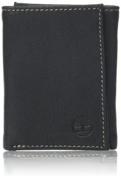 Timberland - portafolios de seguridad triple para hombre (piel), Negro, Talla única