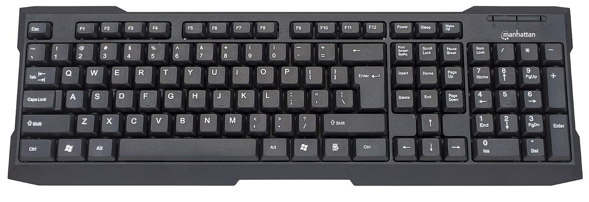 Manhattan Teclado Mejorado USB Negro