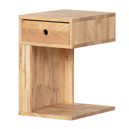 South Shore Furniture Sweedi Solid 1-Drawer Nightstand-Pink Wood