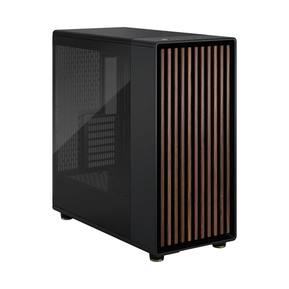 Gabinete Fractal Design North XL E-ATX – Negro, Diseño Estético con Panel de Madera, Soporte para GPUs de hasta 330 mm
