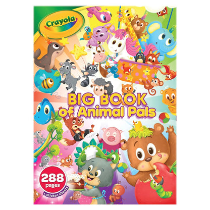 Crayola - Libro grande de amigos de animales, 288 páginas para colorear, regalo para niños, edad 3, 4, 5, 6 años