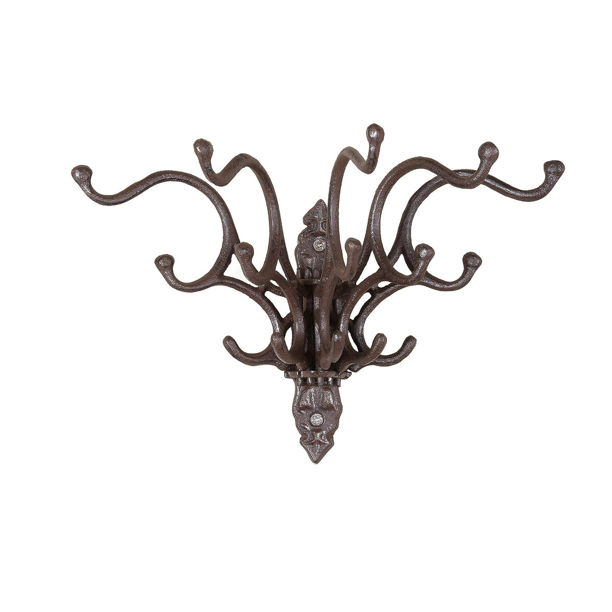 Creative Co-Op HD5946 Cast Iron Wall Hooks, Rust