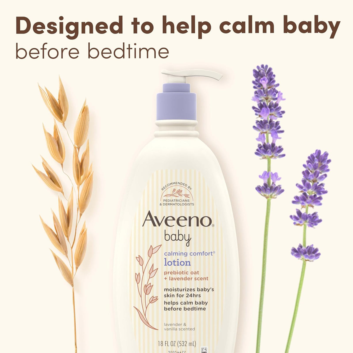 Aveeno Baby Calming Comfort Lotion, Lavender and Vanilla, 18 Fluid Ounce