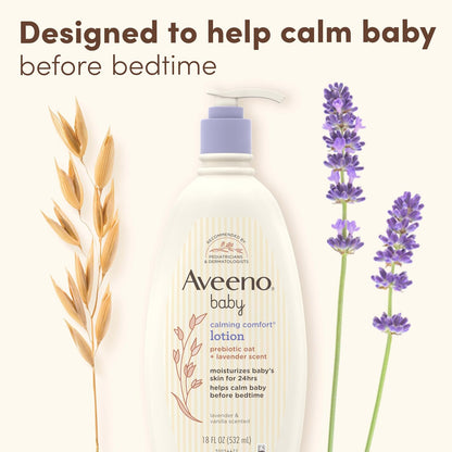 Aveeno Baby Calming Comfort Lotion, Lavender and Vanilla, 18 Fluid Ounce