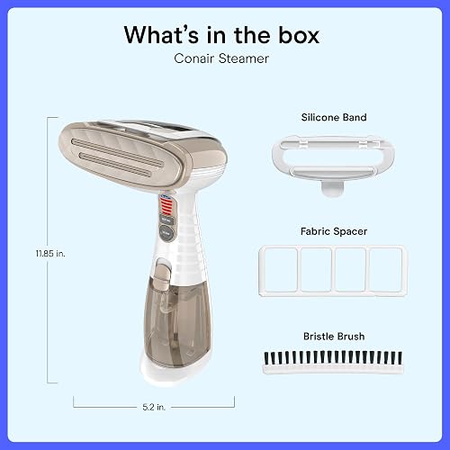 Conair Vaporizador de Ropa de Mano para Ropa, Turbo ExtremeSteam 1875W, diseño portátil de Mano, Fuerte Vapor penetrante