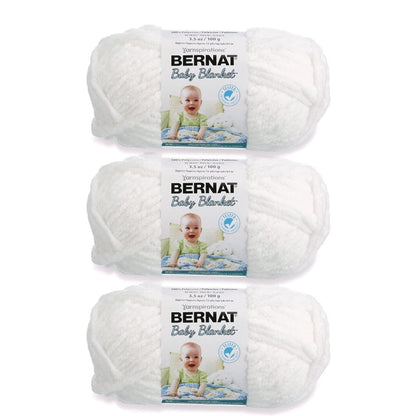 Bernat Estambre para Bebé, Paquete de 3, 100 g Poliéster - Paquete de 3 - Blanco