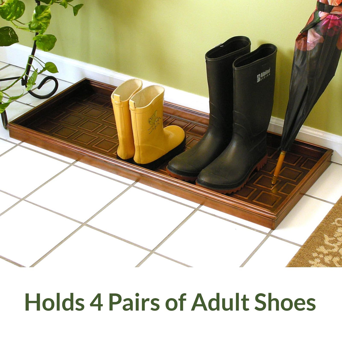 Good Directions - Bandeja grande para maleteros, cuadrados, multiusos, decoración para todo tipo de clima, zapatos, plantas, cochera, puerta de patio, cuencos para mascotas, bandeja de zapatos