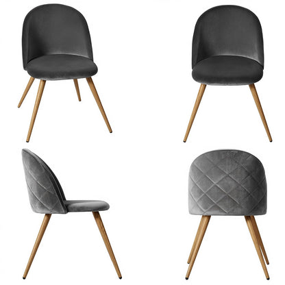 CangLong - Juego Moderno de 2 sillas de Comedor de Mediados de Siglo, Modernas, tapizadas de Terciopelo con Patas de Metal Dorado para Comedor, Sala de Estar, Cocina, recámara, habitación de