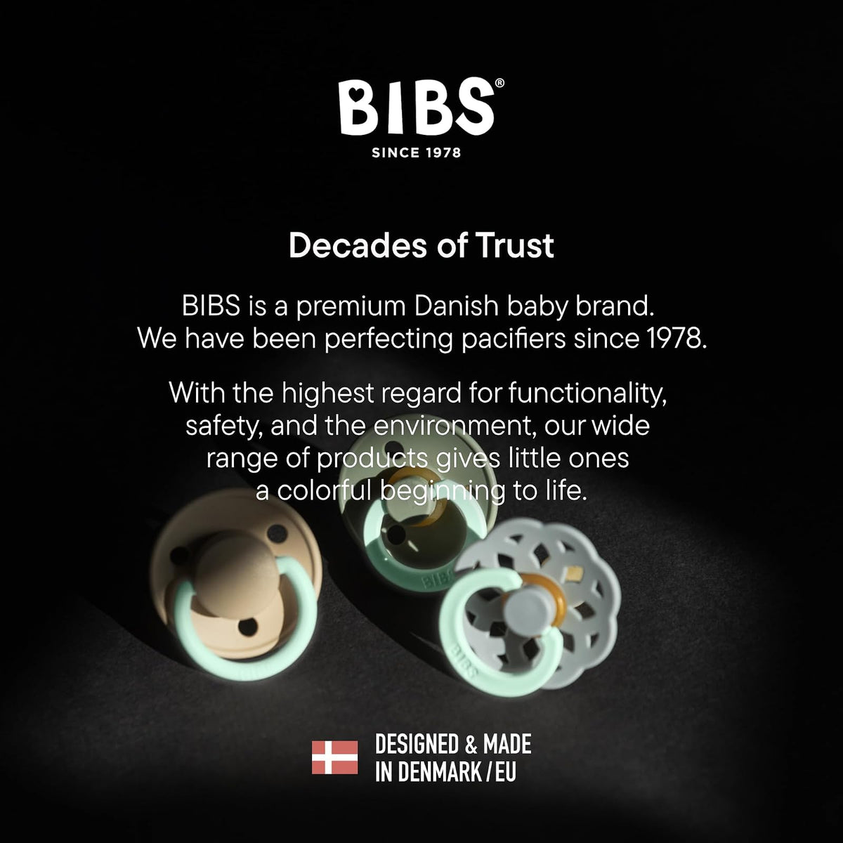 BIBS Chupones Colour Pack de 2, Brillan en la oscuridad, Tetina redonda de látex natural, Talle 2, Color Blush GLOW/Vanilla GLOW, 6 a 18 meses, Hecho en Dinamarca