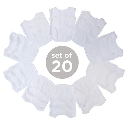 Neat Solutions Terry Feeder Bib in White - 20 Pack