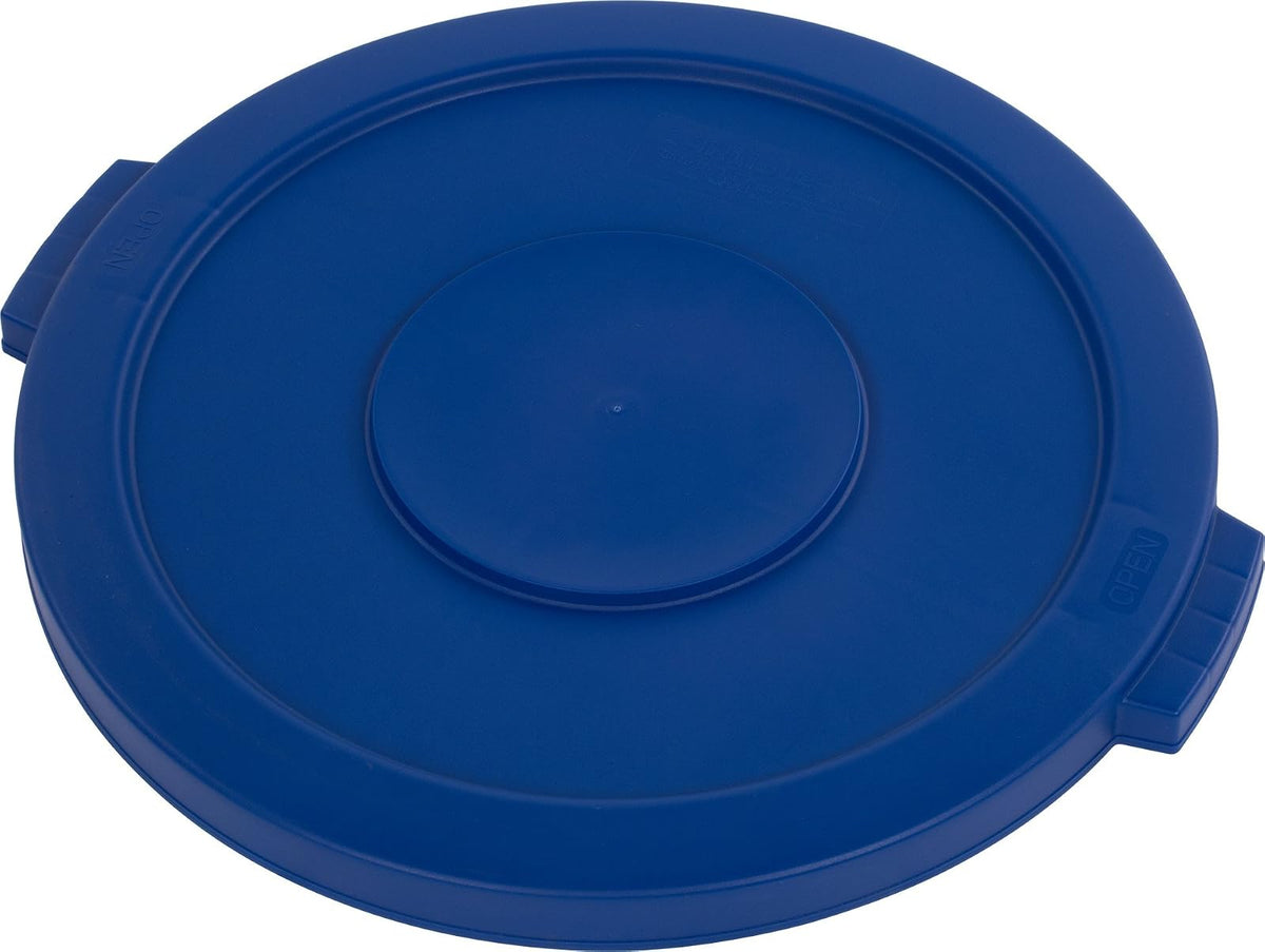 Carlisle 34102114 Bronco - Tapa redonda de polietileno, 50,8 cm de diámetro total x 5,4 cm de altura, azul, para contenedores de 20 galones (caja de 6)