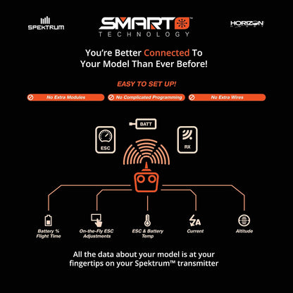 Spektrum Smart RC LiPo Battery Pack: 2200mAh 4S 14.8V 30C con Conector IC3 (Compatible con EC3), SPMX22004S30, Negro