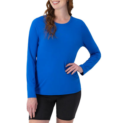 Hanes Sport Cool DRI playera de manga larga para mujer - Azul (Awesome Blue) - CH