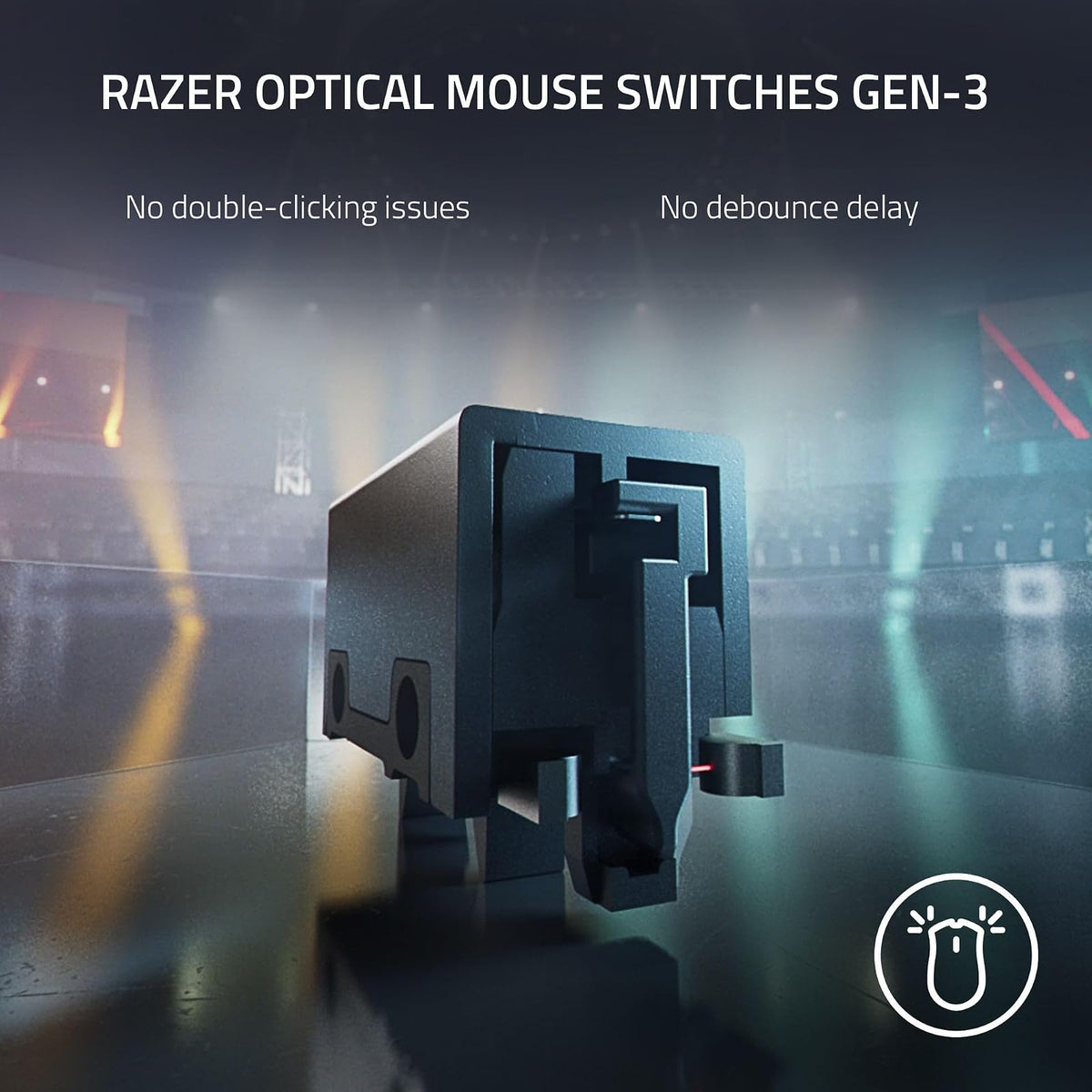 Razer DeathAdder V3 Pro Mouse Inalámbrico para Juegos: 64g Ultra Ligero - Sensor Óptico Focus Pro 30K - Interruptores Ópticos Gen-3 Rápidos - Inalámbrico HyperSpeed - 5 Botones Programables - Blanco