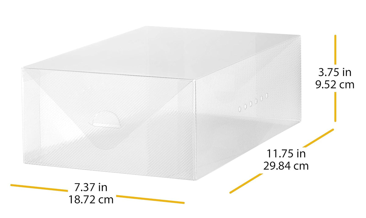 Whitmor - 6362-2691-4 Caja de zapatos para mujer Clear Vue Collection, juego de 4