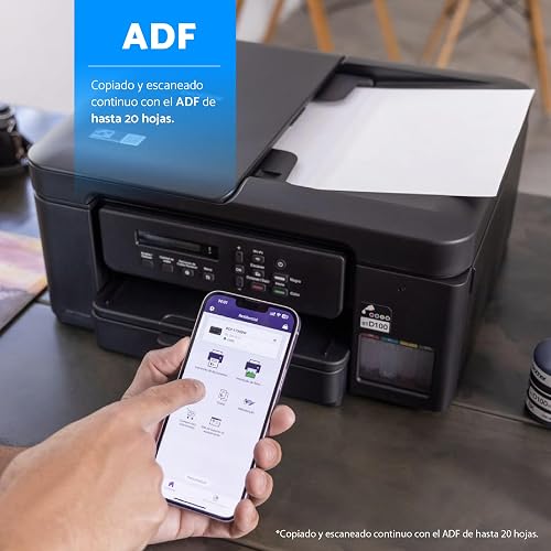 Brother Multifuncional InkBenefit Tank DCP-T730DW,Tinta Continua,Wi-Fi | Wi-Fi, Dúplex Automático, Incluye Kit de Tintas de Ultra Alto Rendimiento, Escáner y Copiadora