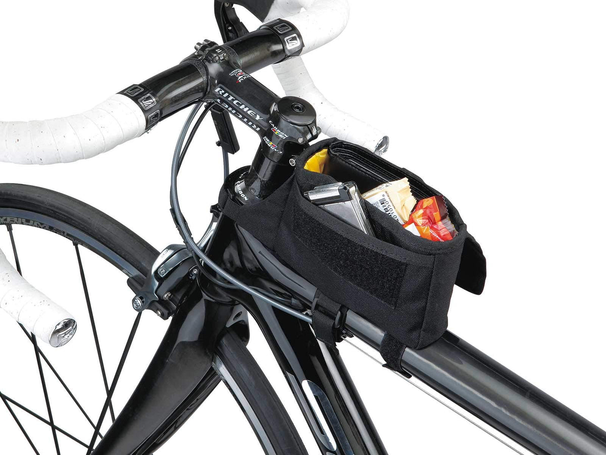 Topeak TriBag - Bolsa de Bicicleta con Marco Negro, Grande, 6.5 x 4 x 1.5 Pulgadas