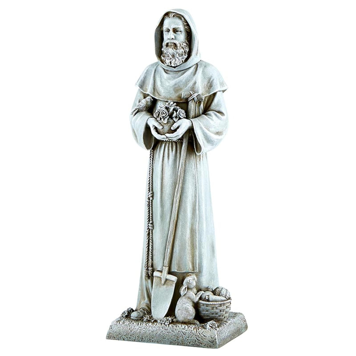 Christian Brands Avalon Gallery - Estatua de jardín - Escultura católica de Resina de Piedra para Interiores y Exteriores, 12 Pulgadas de Alto
