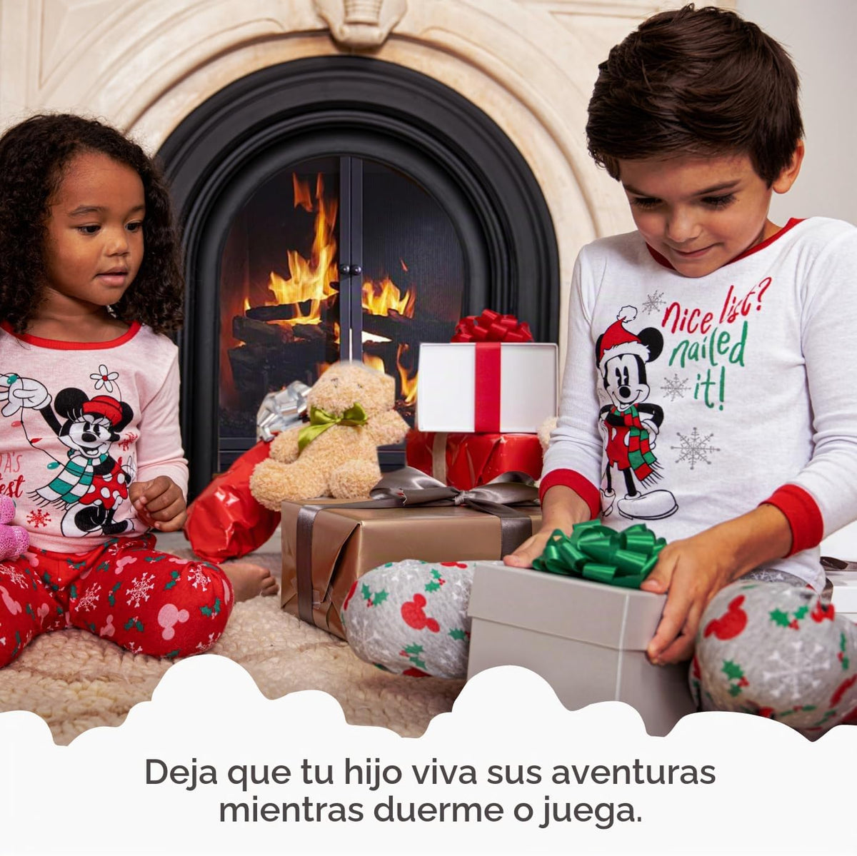 Mickey Mouse Mickey Mouse | Monster Inc. | The Nightmare Before Christmas Conjunto de Pijama de algodón Ajustado de 2 Piezas Juego de Pijama para Niños