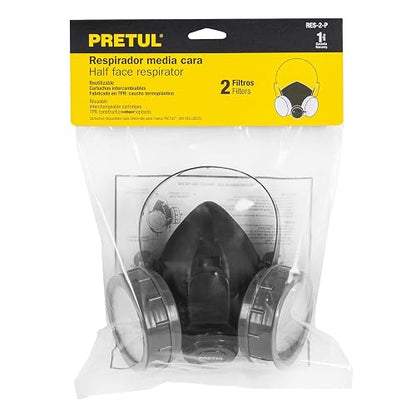 Pretul RES-2-P, Respirador sin cartucho, 2 filtro, Pretul