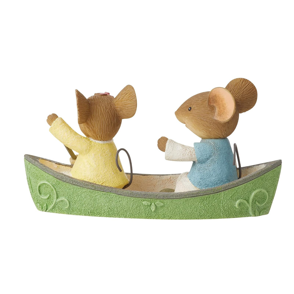 Enesco Tails - Figura en Miniatura con corazón Happy Camper, piragüismo, Mouse, Pareja, 1.73 Pulgadas, Multicolor