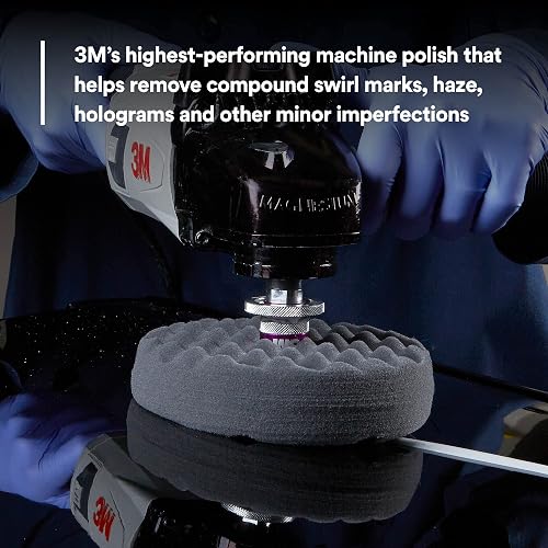 3M 06094 Perfect-ItEX Machine Polish, 1 quart | 1 botella, de alto rendimiento, elimina marcas de remolino, refinar el acabado