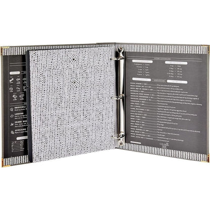 C.R.Gibson - Carpeta de recetas (piel sintética), Gris/multicolor, 1