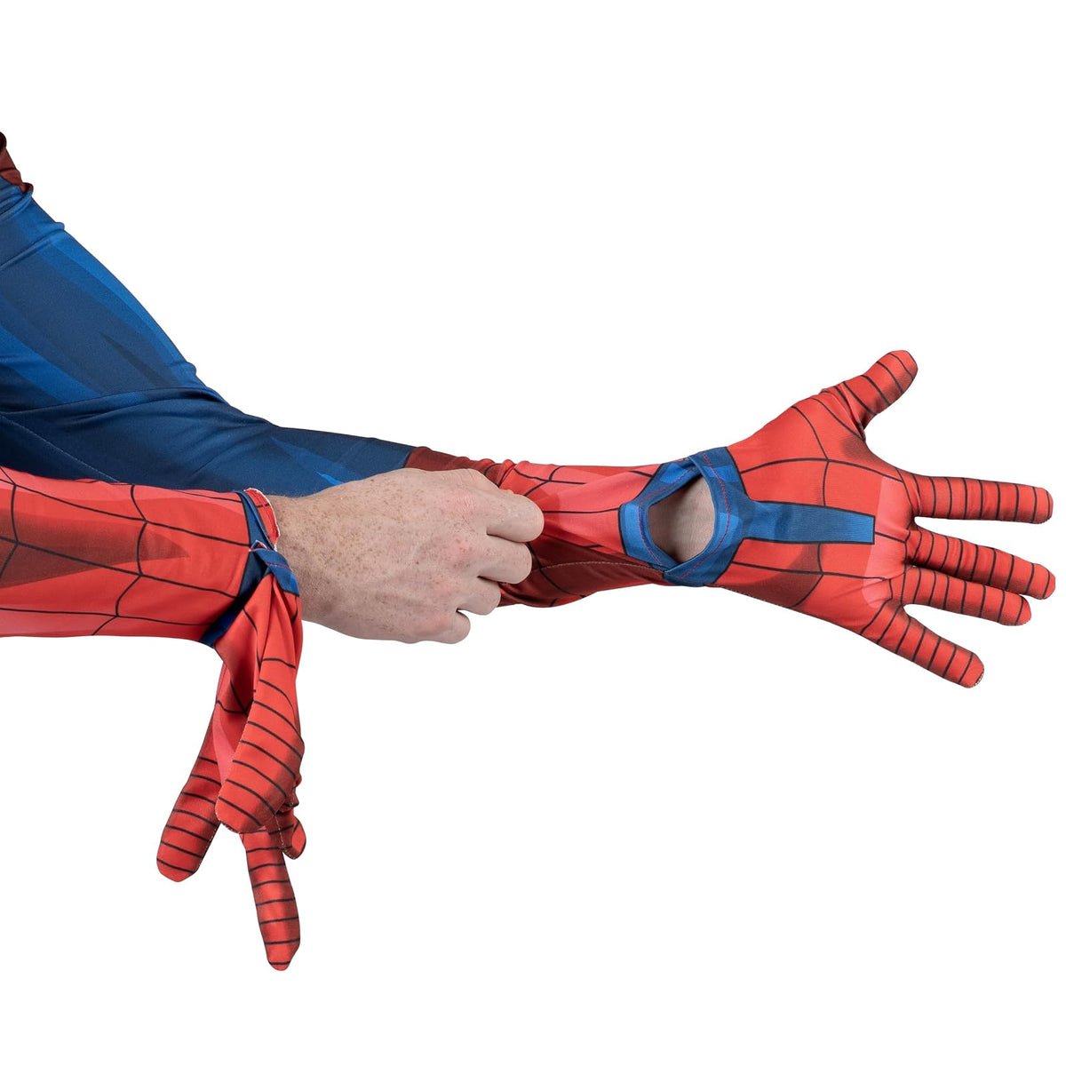 MARVEL Spider-Man Official Adult Deluxe Zentai Halloween Costume - Stretch Spandex with Hidden Zippers and Wrist Slits