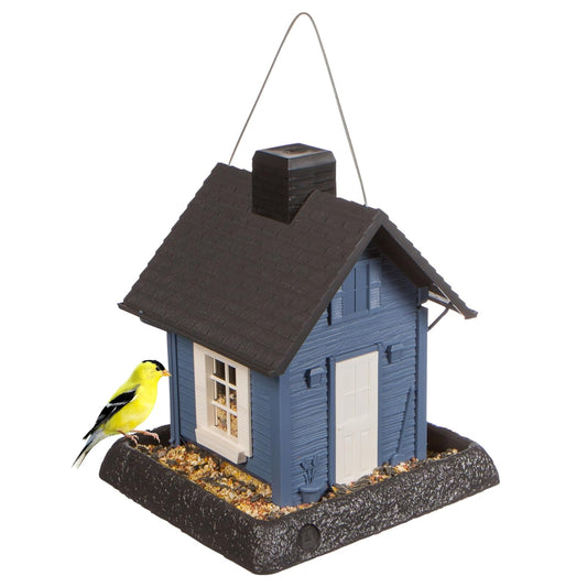 North States Blue Cottage 9085 - Comedero para pájaros, 9,5 x 10,25 x 13,25