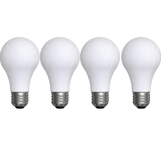 GE Lighting A21 - foco LED de luz diurna (forma clásica, uso general), 40 W, Paquete de 4, Blanco congelado
