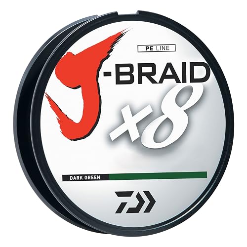 Daiwa J-Braid 300M - Línea Trenzada Redonda Tejida de 8 Hilos