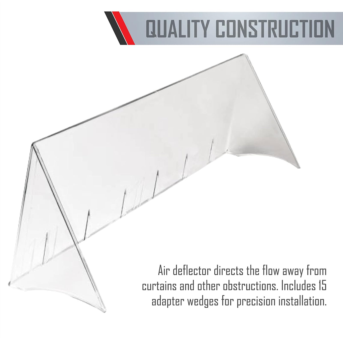 TayMac DA28 PTAC Deflector de aire, 28.5 pulgadas, dimensión interior
