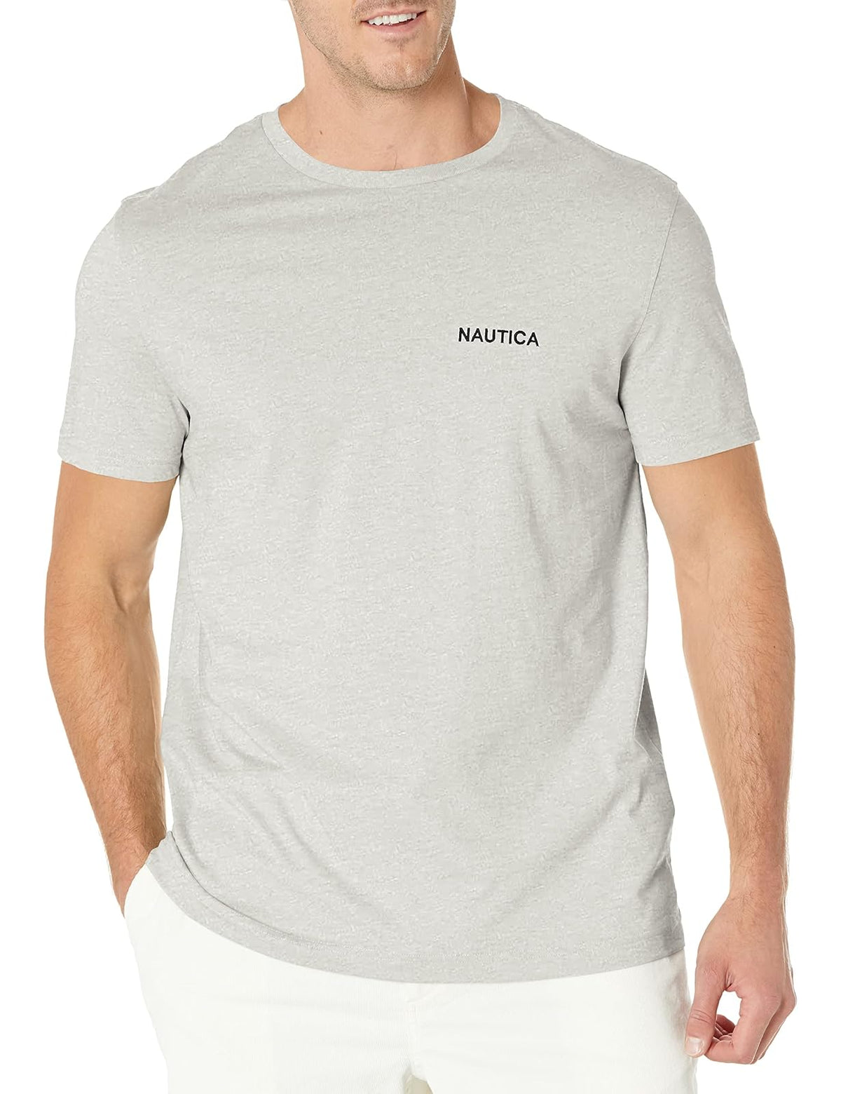 Nautica - playera de manga corta para hombre, Gris Caliente, M