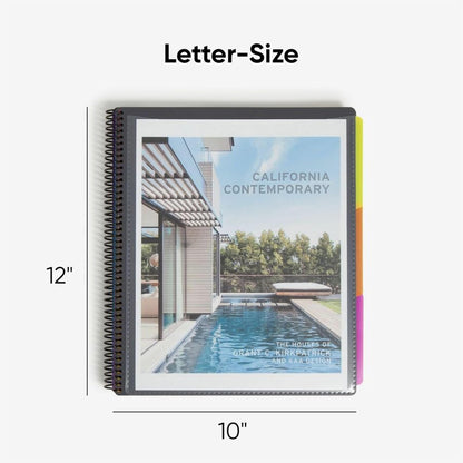 Smead 24 Pocket Poly Project Organizer, Letter Size, 1/3-Cut tab, Gray with Bright Colors (89206)