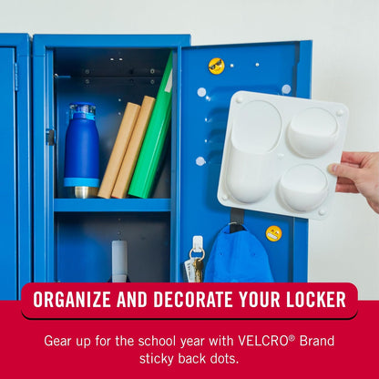 VELCRO Brand Puntos con calcomanía | Círculos redondos de gancho y bucle | 5/8 pulgadas, paquete de 80 | Artes y manualidades, proyectos escolares, 95215W, blanco