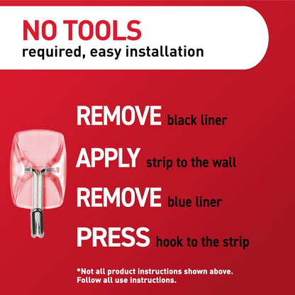 Command Small Clear Wire Hooks Clear Small Wire Hooks, 10 Hooks, 12 Strips (CL067-10NA) - Easy To Open Packaging